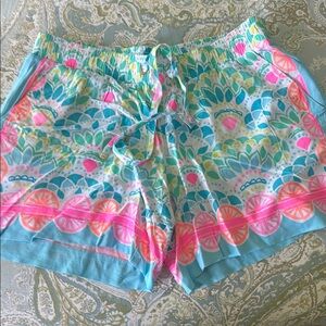 Lilly Pulitzer Vibrant Blue and Pink Shorts